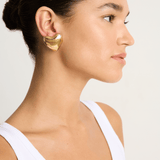Annika Inez Voluptuous Heart Earrings - Large Gold