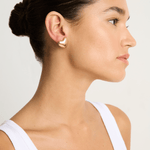 Annika Inez Voluptuous Heart Earrings - Small Gold