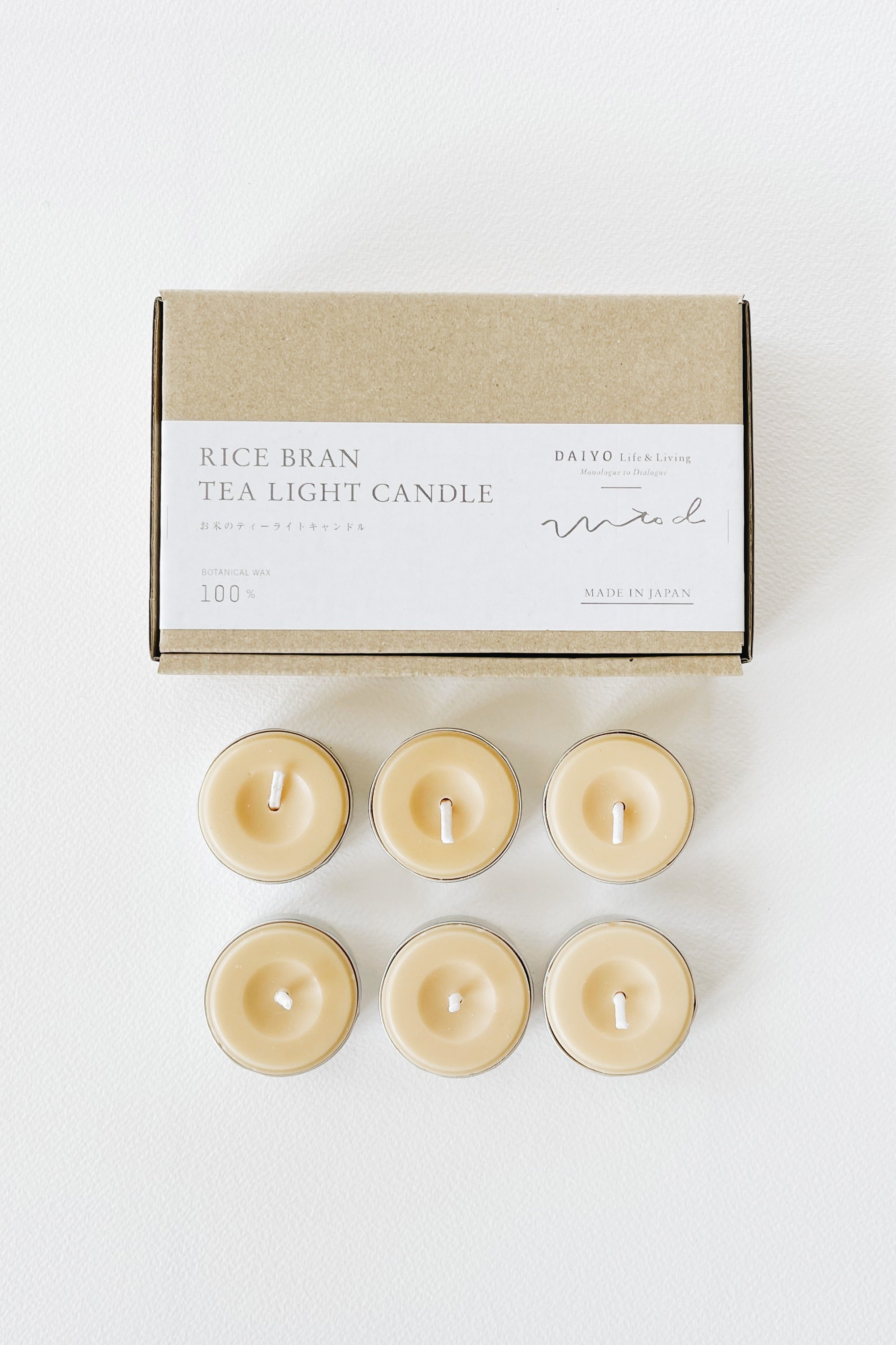 Daiyo Rice Bran Tealight Candles - 6 Pack