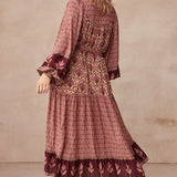 SPELL Chateau Boho Gown - Grape
