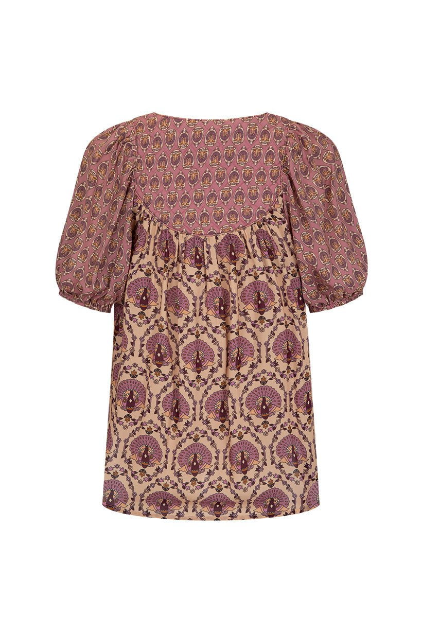 SPELL Chateau Short Sleeve Blouse - Grape