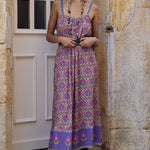 SPELL Chateau Strappy Midi Dress - Lavender