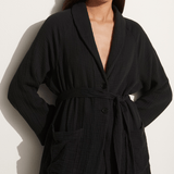 Raquel Allegra Robe in black