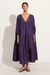 Anaak Airi maxi dress in aubergine (no slip included and not tussar)