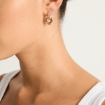 Annika Inez Heart Drop Earrings - Small Gold