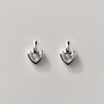 Annika Inez Heart Drop Earrings - Small Silver