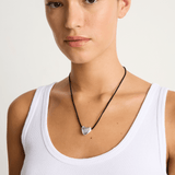 Annika Inez Heart Necklace - Small Silver