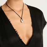 Annika Inez Sloping Pendant Necklace - Small Silver