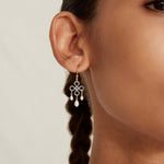 Chan Luu Clover Chandelier Earrings - White Pearl
