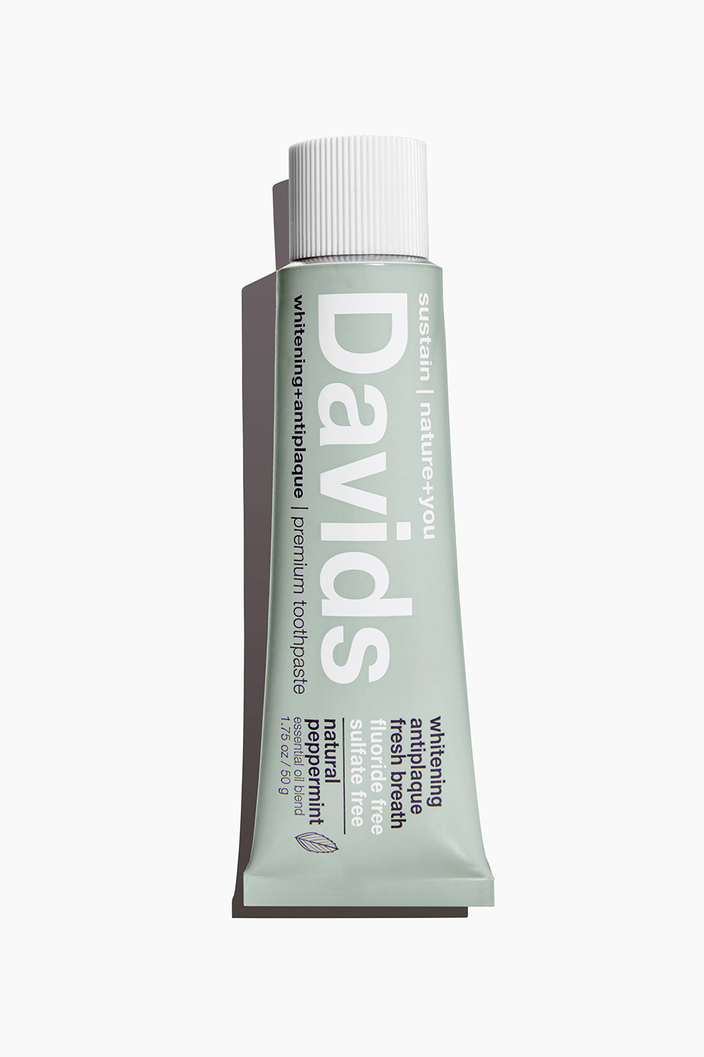 Davids Travel Size Premium Toothpaste Peppermint 1.75 oz