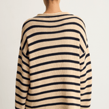 Demylee Lamis Stripe Sweater - Natural Navy