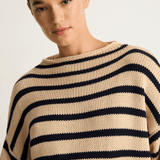 Demylee Lamis Stripe Sweater - Natural Navy