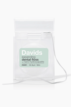 Davids expanding dental floss refillable dispenser mint 30m
