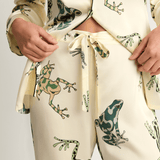 Olivia Von Halle Lila Silk Pajamas - Lumi Ivory Frog