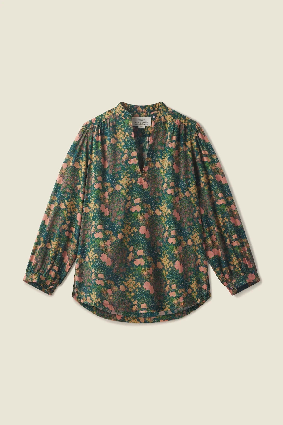 Trovata Birds of Paradis Bailey blouse in woodbine cluster