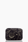 Aloha Seashore mini pouch in moon shimmer / black