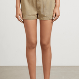 AMO denim Drapey army short