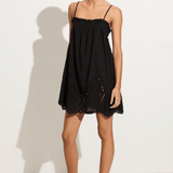 Natalie Martin Donna dress in Tangier border embroidery black