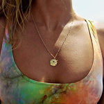 Soleil Blue Beachcomber Sand Dollar Necklace